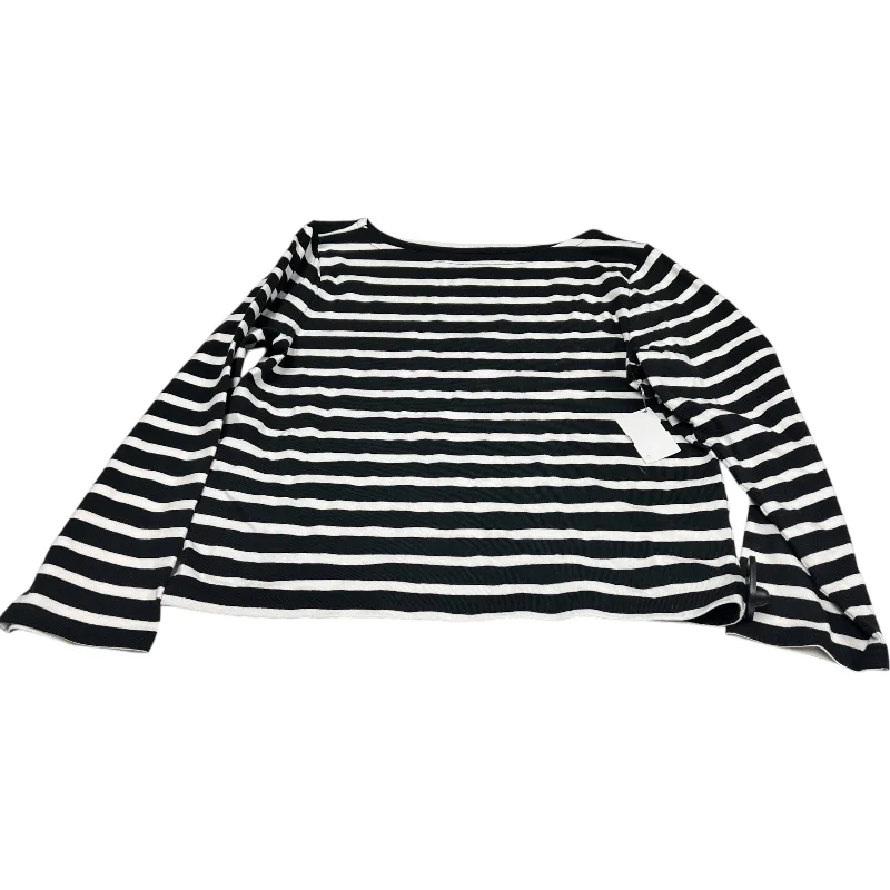Women's Blouse with Short SleevesTop Long Sleeve By J. Crew In Striped Pattern, Size: S