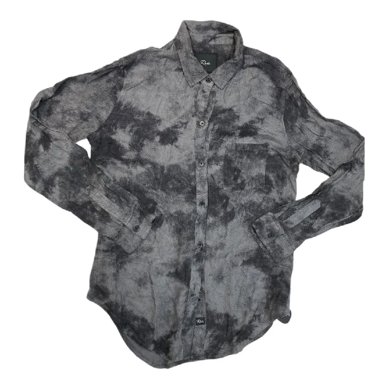 Women's Blouse with Three-Quarter SleevesTop Long Sleeve By Rails In Grey, Size: S