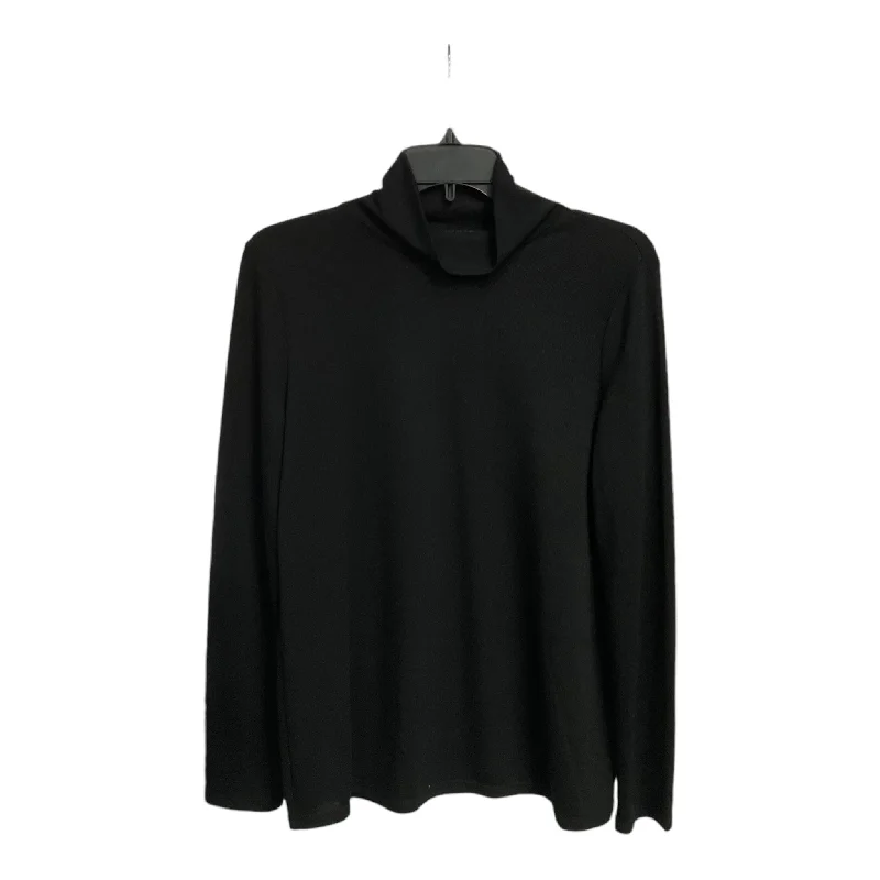 Women's Blouse with FlouncesTop Long Sleeve Basic By Banana Republic In Black, Size: M