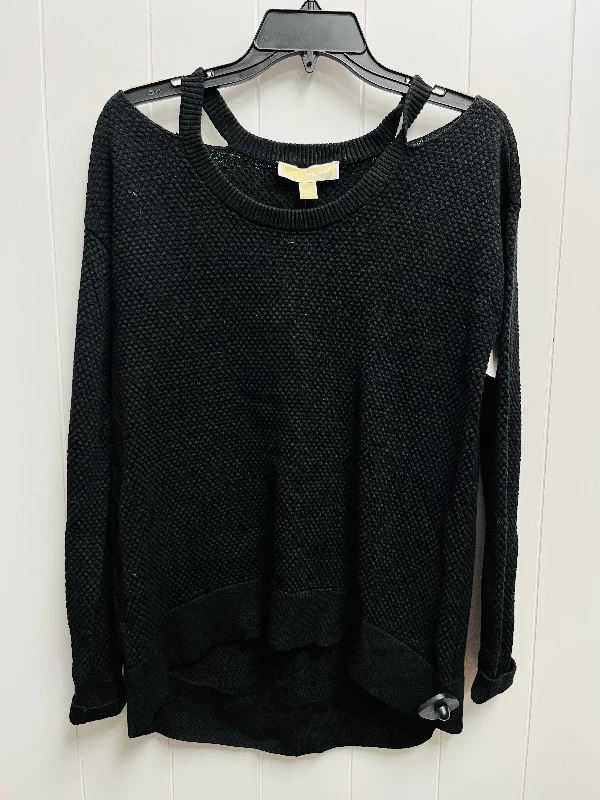 Women's Blouse with Low CollarTop Long Sleeve By Michael By Michael Kors In Black, Size: M