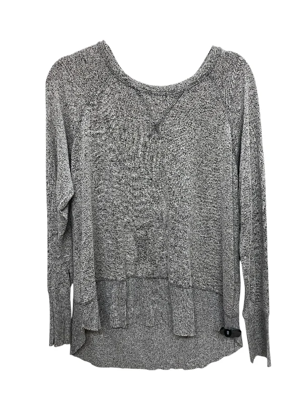 Women's Blouse with Low CollarTop Long Sleeve Basic By Jodifl In Grey, Size: S