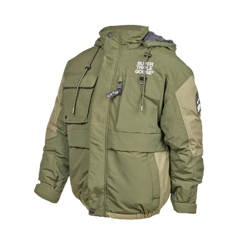 slim-fit men's trench coatSuper Triple Goose Men's Parka Jacket