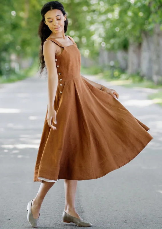 Women's Shawl Collar DressesPinafore Dress, Sleeveless