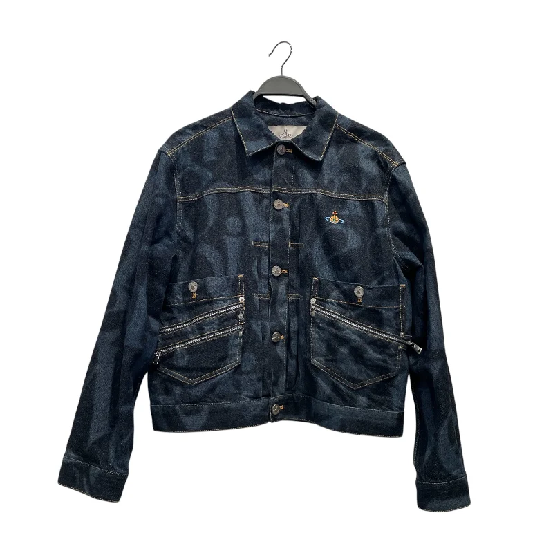men's peacoat with patch pocketsVivienne Westwood/Denim Jkt/M/Denim/IDG/Monogram/Marlene Jacket