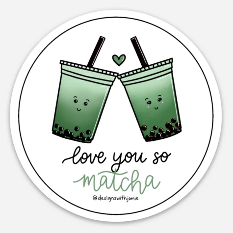 water-resistant hats with hoods for rainy hikesLove you So Matcha Sticker