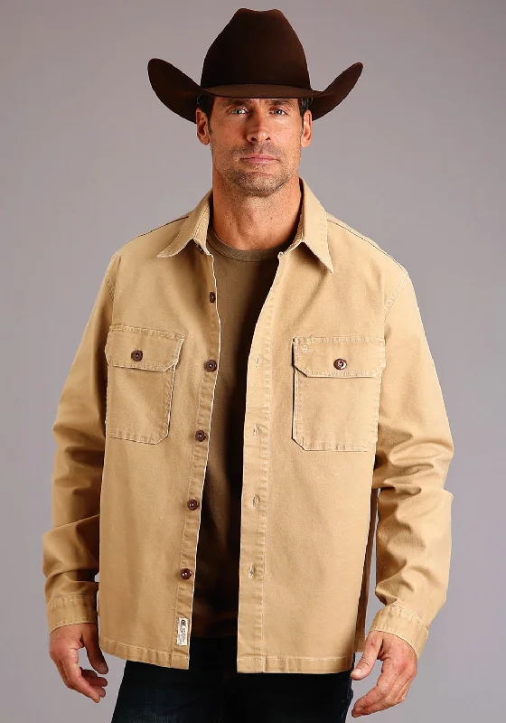 men's trench coat with adjustable cuffsStetson Mens Camel Tan Cotton Blend Canvas Jacket men's trench coat with adjustable cuffsStetson Mens Camel Tan Cotton Blend Canvas Jacket