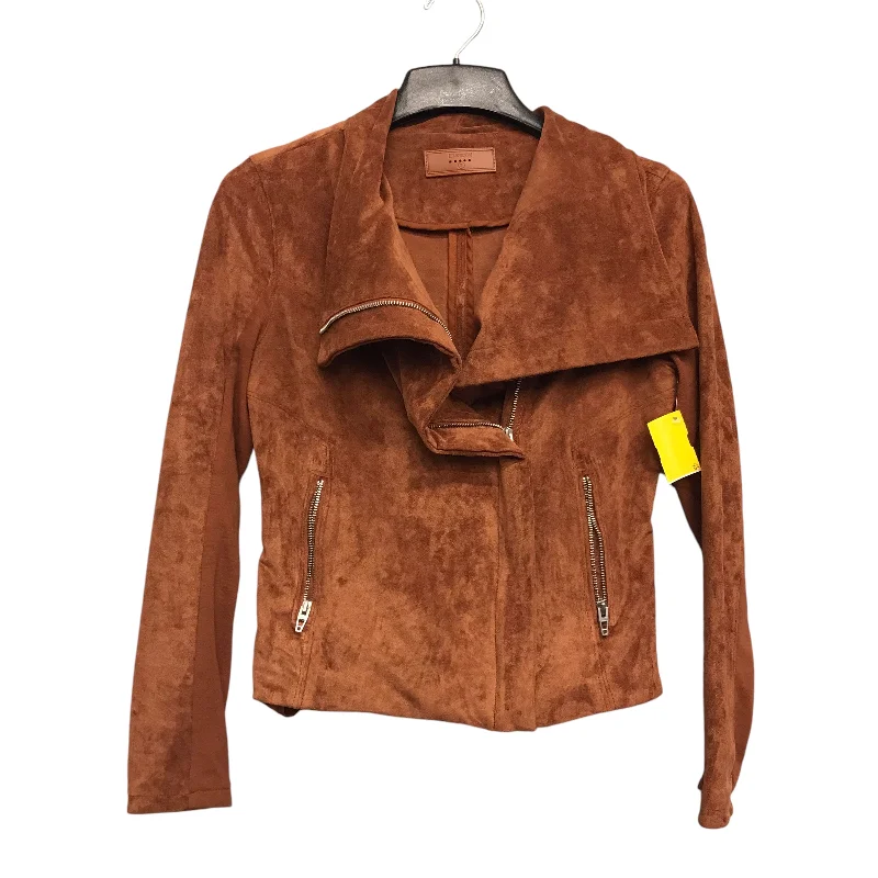 Women's Coats with Fur Trimmed ZipperJacket Other By Blanknyc In Brown, Size:S