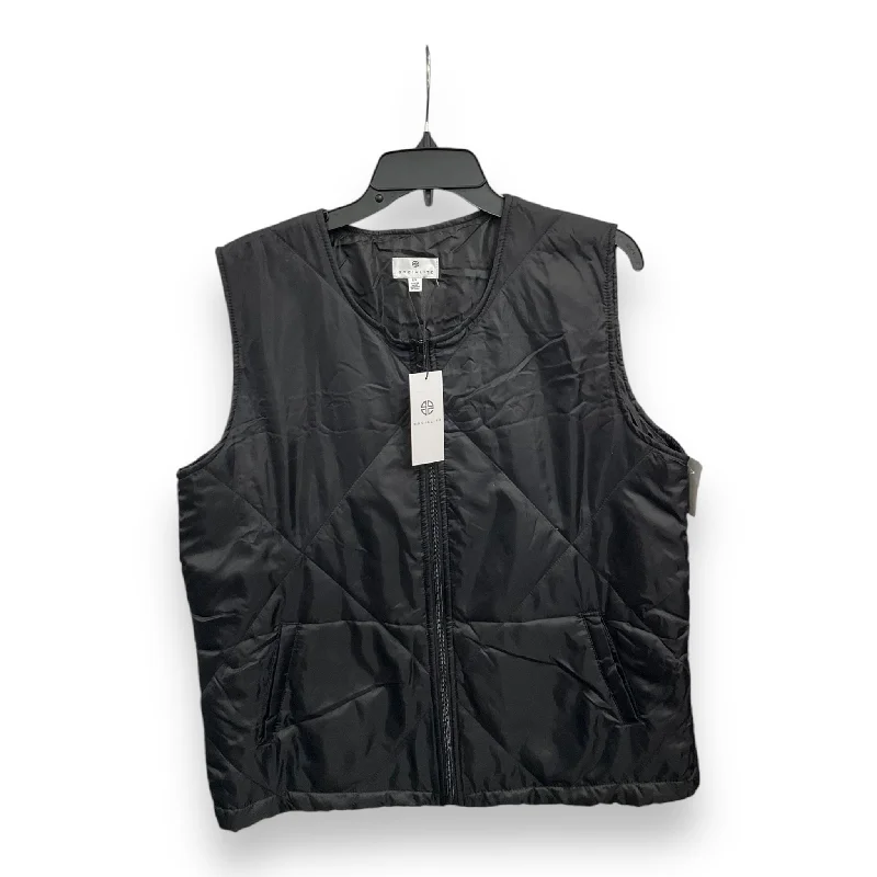 Women's Coats with Fur Trimmed SleevesVest Puffer & Quilted By Socialite In Black, Size: S