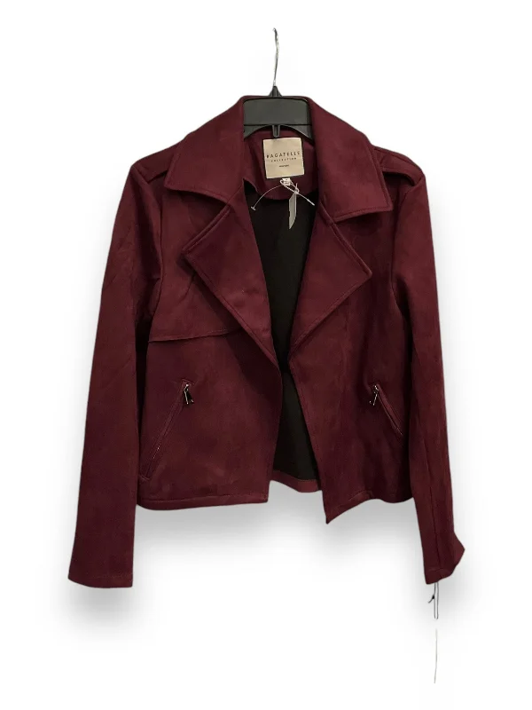 Women's Coats with PocketsJacket Shirt By Cmc In Purple, Size: M