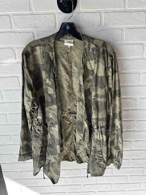 Women's Long CoatsJacket Shirt By Knox Rose In Camouflage Print, Size: Xxl